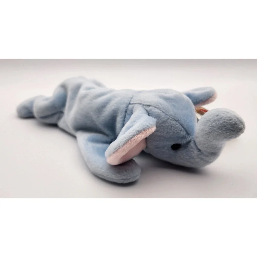 TY Beanie Baby - PEANUT the Elephant (light blue) (9‎ inch)
